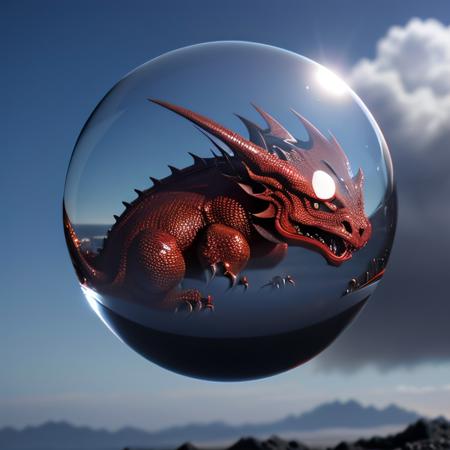 00113-2780655460-masterpiece, best quality, intricate photo, glass sphere with highly precise detailed red dragon in the wasteland, Background bl.jpg